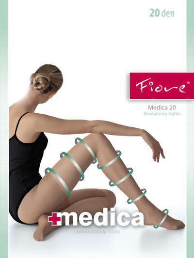 Fiore - Anti cellulite tights Medica 20 denier, black, size M