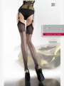 Fiore - Sensuous stockings with back seam pattern 20 denier, black, size S