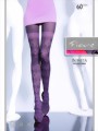 Fiore - Extravagant patterned tights 60 DEN, jeans, size L