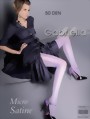 Gabriella - Opaque wet look tights Micro Satin 50 den, smoky, size L