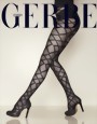 Gerbe - Exclusive sensuous patterned tights Allure, black, size S