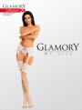 Glamory - 20 denier elegant plus size stockings with lace top Dream 20, black, size XL