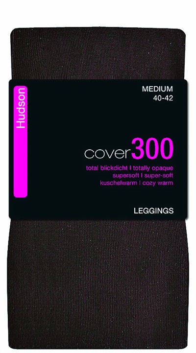 Hudson - Warm opaque winter leggings Cover 300, black, size L