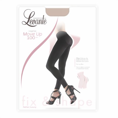 Levante - Opaque push-up legging Move Up Shaper 100 denier, black, size XL
