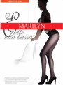 Marilyn - Hipster tights with elegant lace finish at the top Vita bassa 30 DEN, tabacco, size M