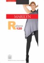 Marilyn - Fuller figure tights with cotton Rubens 120 DEN, black, size S/M