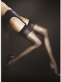 Fiore - Classic stockings with a close fitting flat top, 8 denier, white, size M