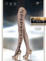 Fiore - Elegant flower pattern tights Aurora 20 DEN, smoky, size L Fiore - Elegant flower pattern tights Aurora 20 DEN, smoky, size L