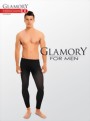 Glamory - 100 denier opaque plus size leggings for men Thermoman, black, size XL Glamory - 100 denier opaque plus size leggings for men Thermoman, black, size XL