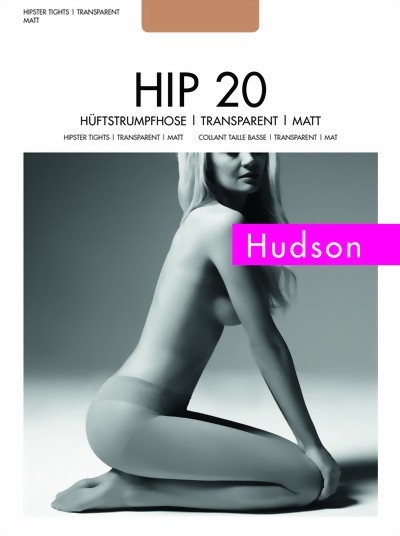 Hudson - Natural look hipster tights Hip 20, black, size XL