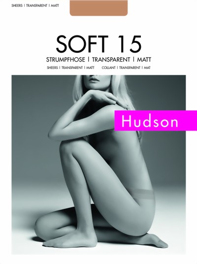 Hudson - Natural look tights Soft 15, teint, size L